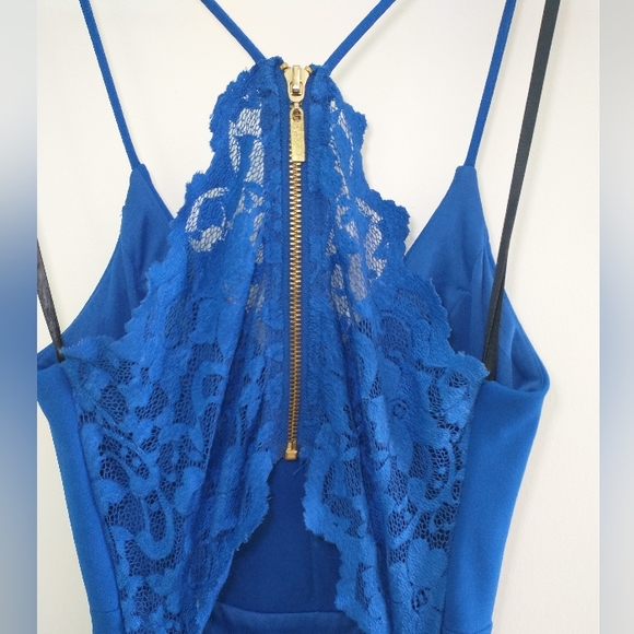 Women's B darlin royal sleeveless long dress - Picture 10 of 12